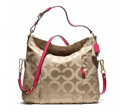 discount coach handbag-21764 coffee / rose red